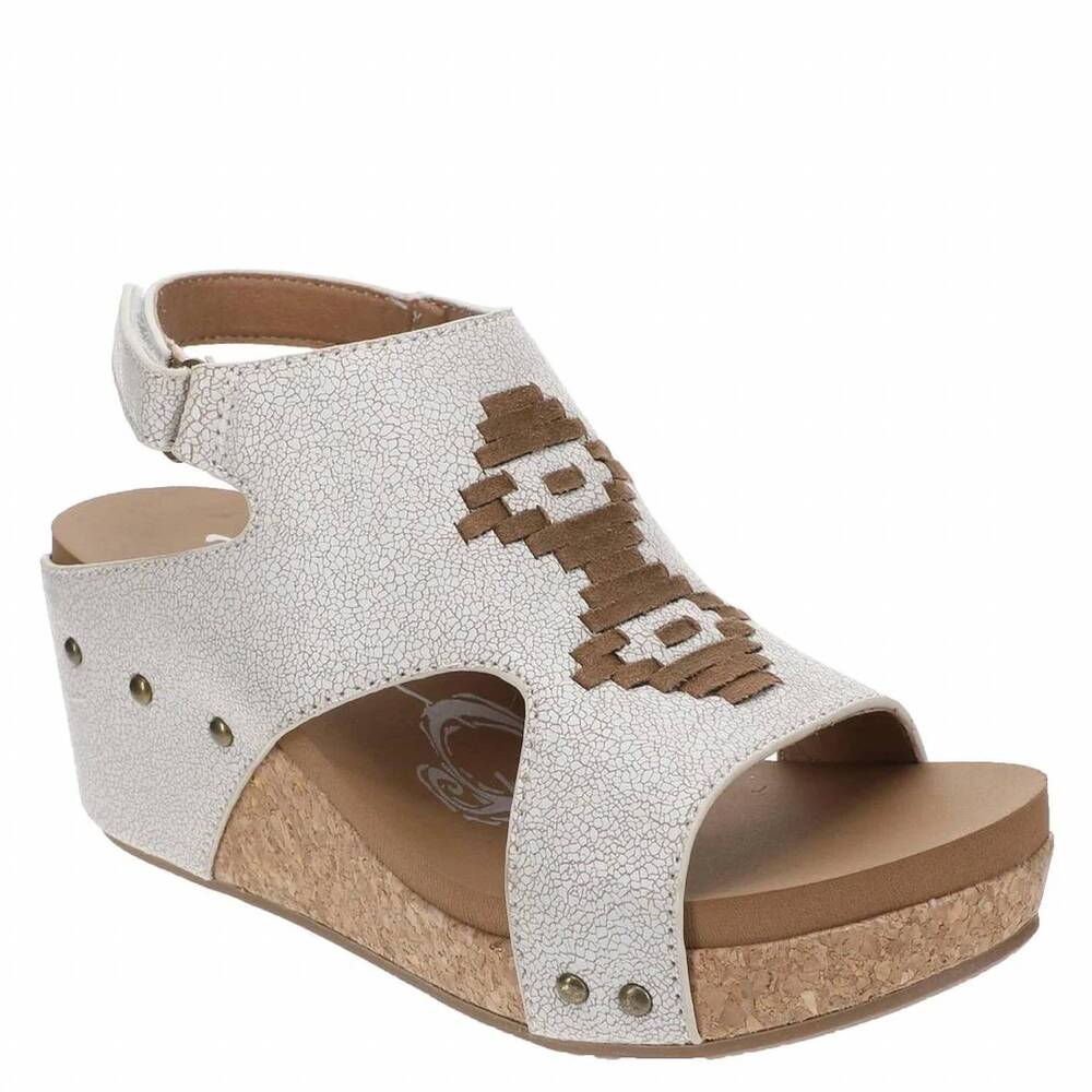 NEW VERY G women's hana wedge sandal in white